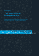 Ich habe Sie leider nicht verstanden.: Linguistische Optimierungsprinzipien fuer die muendliche Mensch-Maschine-Interaktion