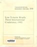 Low-Volume Roads Third International Conference, 1983