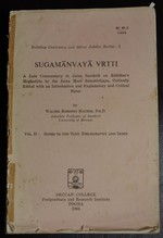 Sugamanvaya Vrtti: Volume II: Notes to the Text