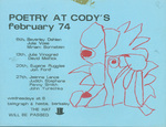 Poetry at Cody's. February 74
