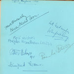 Original Autographs By Angela Wyndham Lewis, Pamela Brown, Winifred Bury, Peter Ashmore, & Nora Nicholson