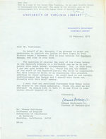 Tls Edmund Berkeley, Jr. to Thomas Parkinson, February 12, 1975. Re: Hart Crane & Yvor Winters. With Typed Signed Note By Parkinson in the Margins