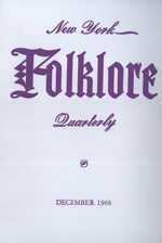 New York Folklore Quarterly, Volume 24, Number 4