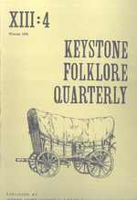 Keystone Folklore Quarterly, Volume 13, Number 4