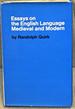 Essays on the English Language, Medieval and Modern