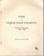 Index to the Virginia Woolf Miscellany: the First Twenty Issues, 1973-1983