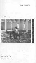 Ann Hamilton: Tropos. Dia Center for the Arts. October 7, 1993-June 19, 1994. [Exhibition Brochure Only].
