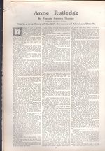 Print: "Anne Rutledge"...Double Page of Photoengravings From Harper's Weekly, February 13, 1909