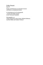 Spthumanismus Und Konfessionspolitik