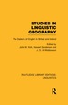 Studies in Linguistic Geography (Rle Linguistics D: English Linguistics)