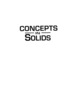 Concepts in Solids: Lectures on the Theory of Solids