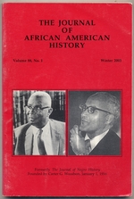 The Journal of African American History: Winter 2003, Volume 88, No. 1