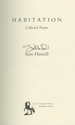 Habitation: Collected Poems--Signed By the Author