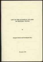 List of the European Atlases of Historic Towns
