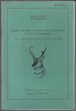 [Cover Title]: Survey of North American Collections of Recent Mammals