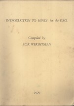 Introduction to Hindi for the V.S.O.