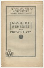 U.S. Department of Agriculture: Farmers' Bulletin No. 1570: Mosquito Remedies and Preventives