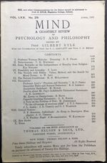Mind, a Quarterly Review, Vol. Lxx No. 278, April 1961