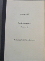 Auetsa 1993: Conference Papers Volume II-Port Elizabeth / Potchefstroom