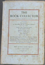 The Book Collector Incorporating Book Handbook-Vol 1 No 3-Autumn 1952