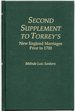 Second Supplement to Torrey's New England Marriages Prior to 1700