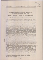 Gene Frequency Clines in the Presence of Selection Opposed By Gene Flow By May, Robert M., John a. Endler, Ross E. McMurtrie