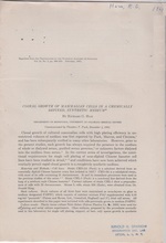 Clonoal Growth of Mammalian Cells in a Chemically Defned, Synthetic Medium By Ham, Richard G.