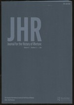 Journal for the History of Rhetoric: Volume 23, Numbers 1-3, April-November 2020