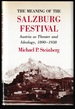 Austria as Theater and Ideology: the Meaning of the Salzburg Festival (W/Tls)