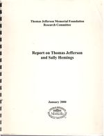 Report on Thomas Jefferson and Sally Hemings. January 2000