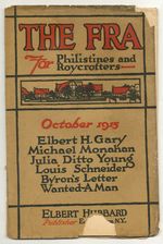 The Fra for Philistines and Roycrofters  Vol. October 1915