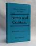 Form and Content (Library of Philosophy and Logic)