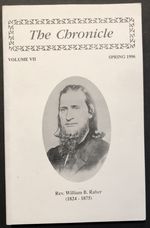 William B. Raber's Journal, 1847-1852, the Chronicle, Journal of the Historical Society of the Central Pennsylvania Conference of the United Methodist Church