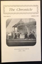 The Chronicle, Vol. IV, Spring 1993, Journal of the Historical Society of the Central Pennsylvania Conference of the United Methodist Church