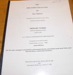The Erik Korn Collection of H. G. Wells. Descriptions and Comment By M. E. Korn. Edited By Peter B. Howard. Primary Works (Listed in Alphabetical Order) Based on the H. G. Wells Comprehensive Bibliography