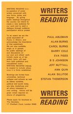 [Writers' Cooperative Handbill]: Writers Reading