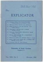The Explicator-October 1962 (Volume XXI, Number 2)