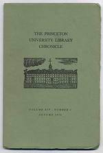 The Princeton University Library Chronicle Volume XIV Number 1 Autumn 1952