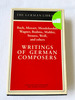 1985 Hc Writings of German Composers (German Library) By Hermand, Jost