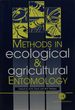 Methods in Ecological and Agricultural Entomology