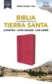 Biblia Reina-Valera 1960, Tierra Santa, Ultrafina, Letra Grande, Leathersoft, Fucsia, Con Cierre (Spanish Edition)