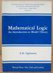 Mathematical Logic-an Introduction to Model Theory