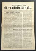 The Christian Socialist. the Golden Rule Against the Rule of Gold. Methodist Special Edition. Vol V, No. 17. September 1, 1908