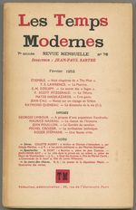 [Periodical]: Les Temps Modernes. 7e Annee, No. 76. Fevrier 1952 [*the Crack-Up*]