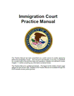 Immigration Court Practice Manual: El Tribunal de Inmigraci?n