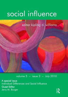 Individual Differences and Social Influence - Burger, Jerry M. (Editor)