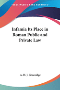 Infamia Its Place in Roman Public and Private Law