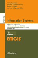 Information Systems: 20th European, Mediterranean, and Middle Eastern Conference, EMCIS 2023, Dubai, United Arab Emirates, December 11-12, 2023, Proceedings, Part II