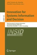 Innovation for Systems Information and Decision: Third Innovation for Systems Information and Decision Meeting, INSID 2021, Virtual Event, December 1-3, 2021, Proceedings