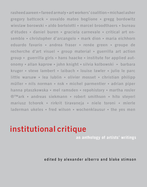 Institutional Critique: An Anthology of Artists' Writings